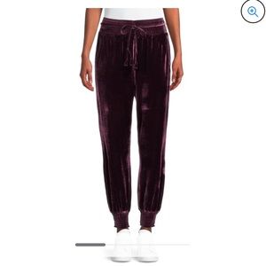 NWT! Gorgeous Velvet Joggers with Pockets & Tie Waist